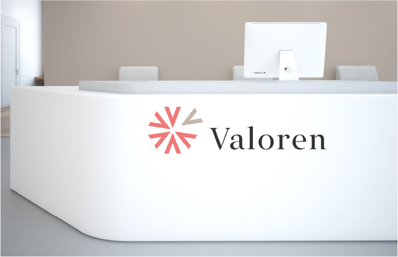 Valoren - Marquage desk d'accueil